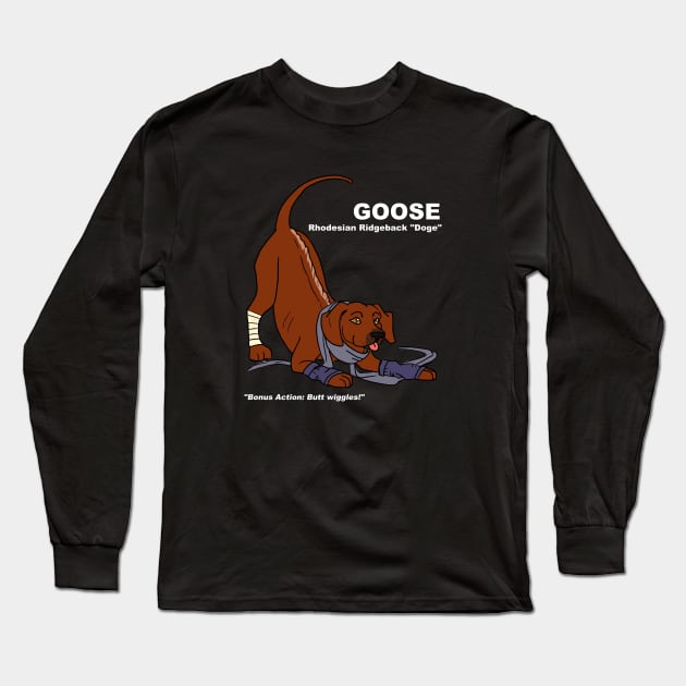 Rhodesian Ridgeback Rogue Long Sleeve T-Shirt by DivineandConquer
